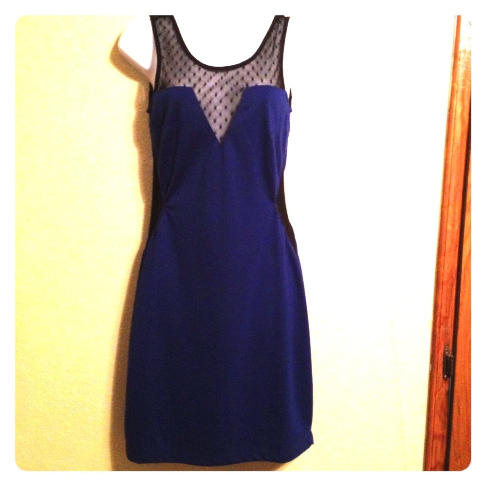 Dress blue mini juniors medium. New with tags